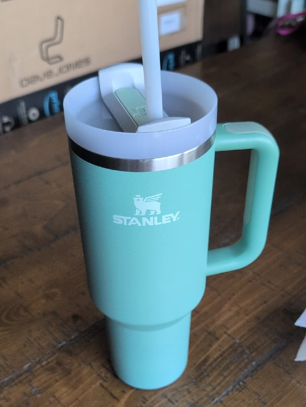 40oz Stanley Eucalyptus Insulated Travel Mug with Handle - Picture 1 of 7